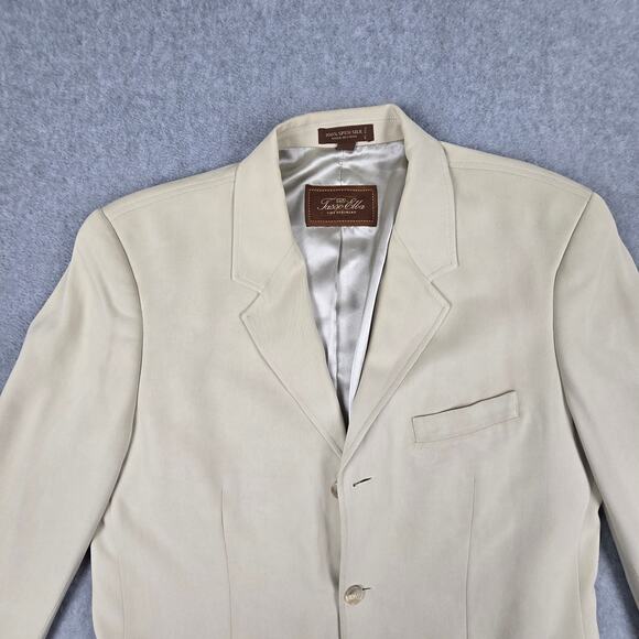 Tasso Elba Mens Sport Coat Size 42 Blazer Suit Jacket 100% Spun Silk 3 button - Picture 6 of 16